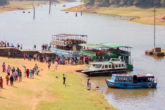Boat safari in Periyar Tiger Reserve